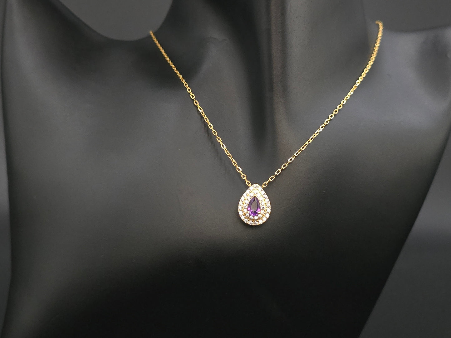 Claudia - NATURAL AMETHYST GEMSTONE NECKLACE IN 925 STERLING SILVER